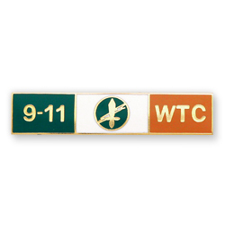 First Responders Wear Pins to Commemorate a Large Scale Event They Were a Part Of