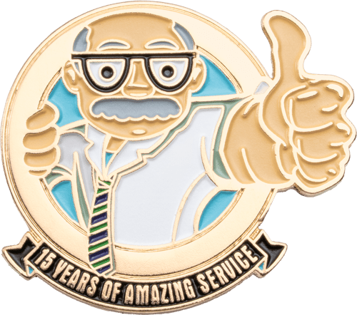 finished custom lapel pin